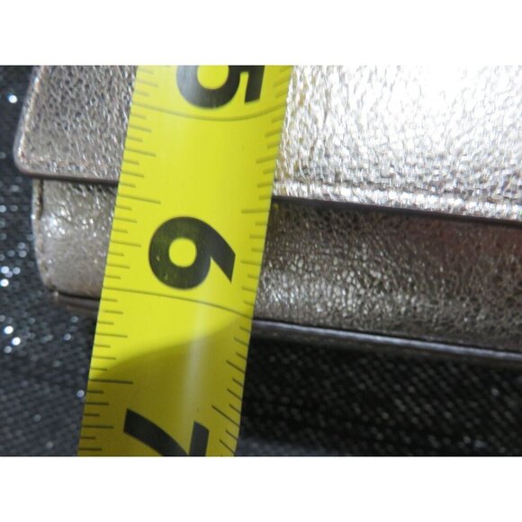 Coach NWT Alexa Signature Turnlock Silver Metallic Crinkle Leather Crossbody - Picture 9 of 12